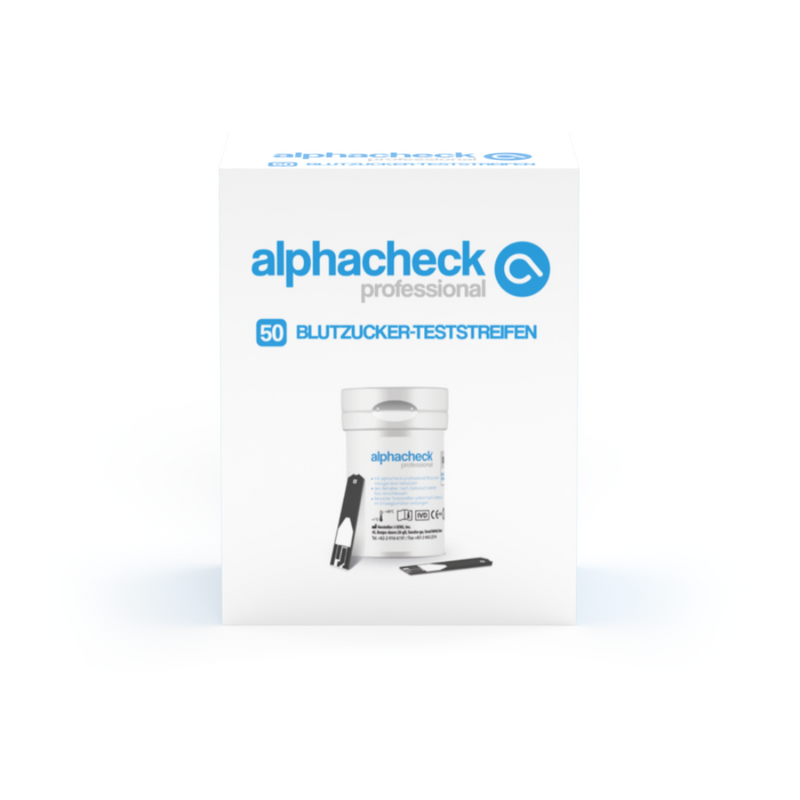 Alphacheck professional Blutzuckerteststreifen | Packung (50 Stück)-zoom-