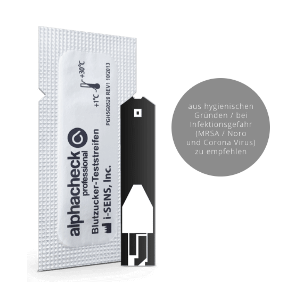 Alphacheck professional Blutzuckerteststreifen, geblistert | Packung (50 Stück)-2