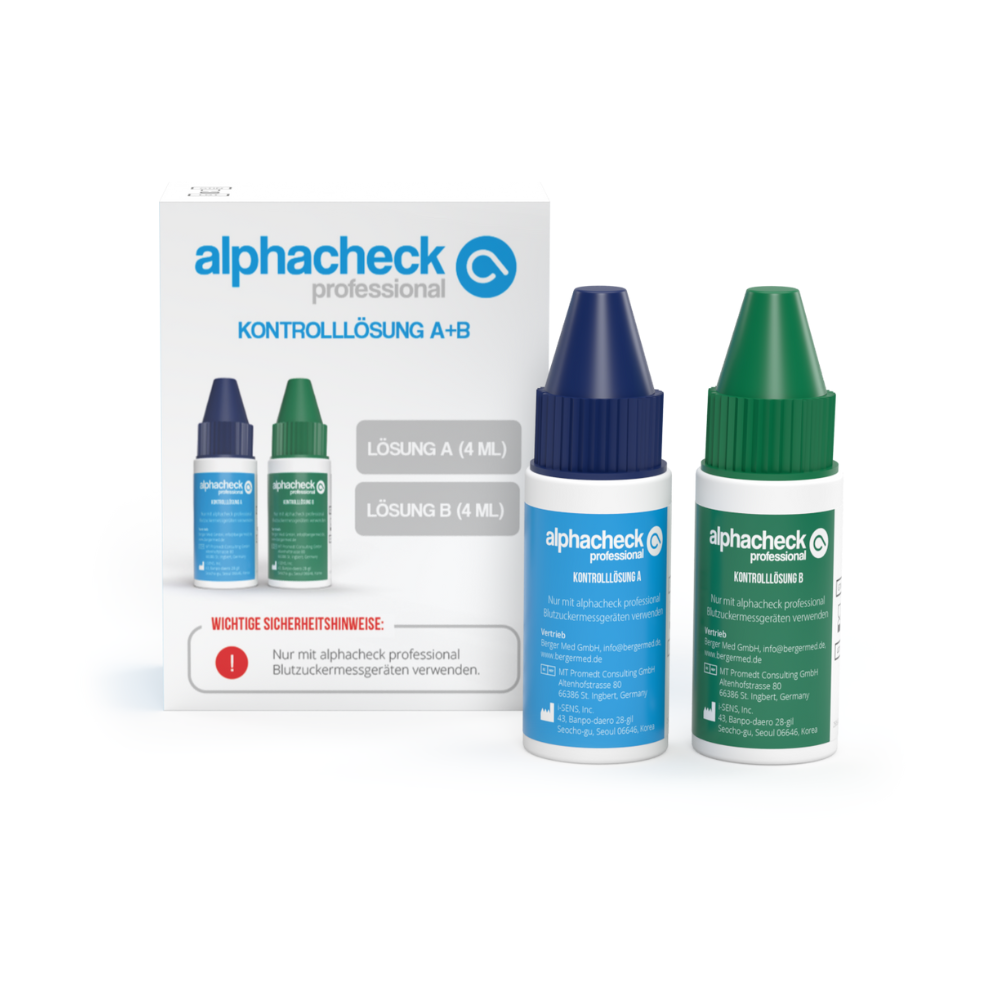 Alphacheck Professional Kontrolllösung A+ B | Packung (2 Flaschen)-zoom-1