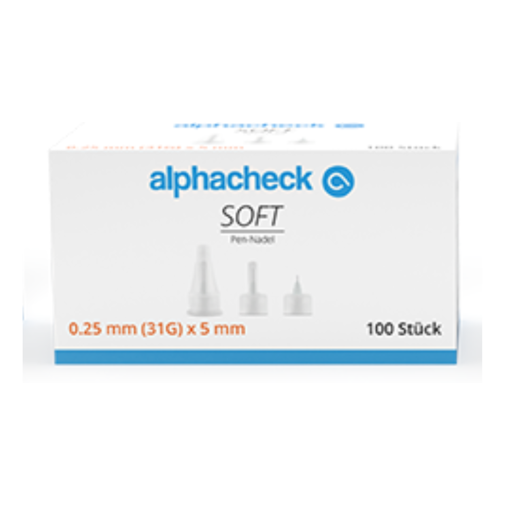Alphacheck soft Pen-Nadeln, verschiedene Größen, 100 Stück/Packung-2