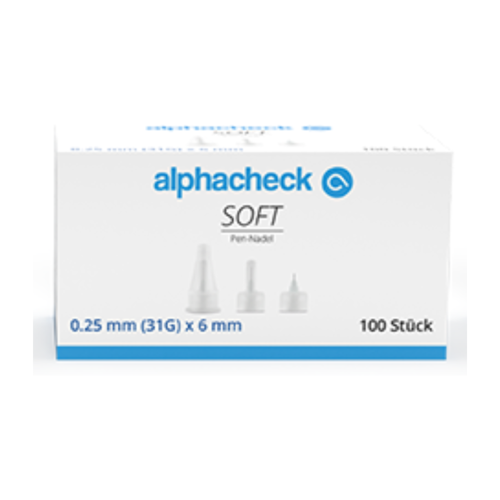 Alphacheck soft Pen-Nadeln, verschiedene Größen, 100 Stück/Packung-3