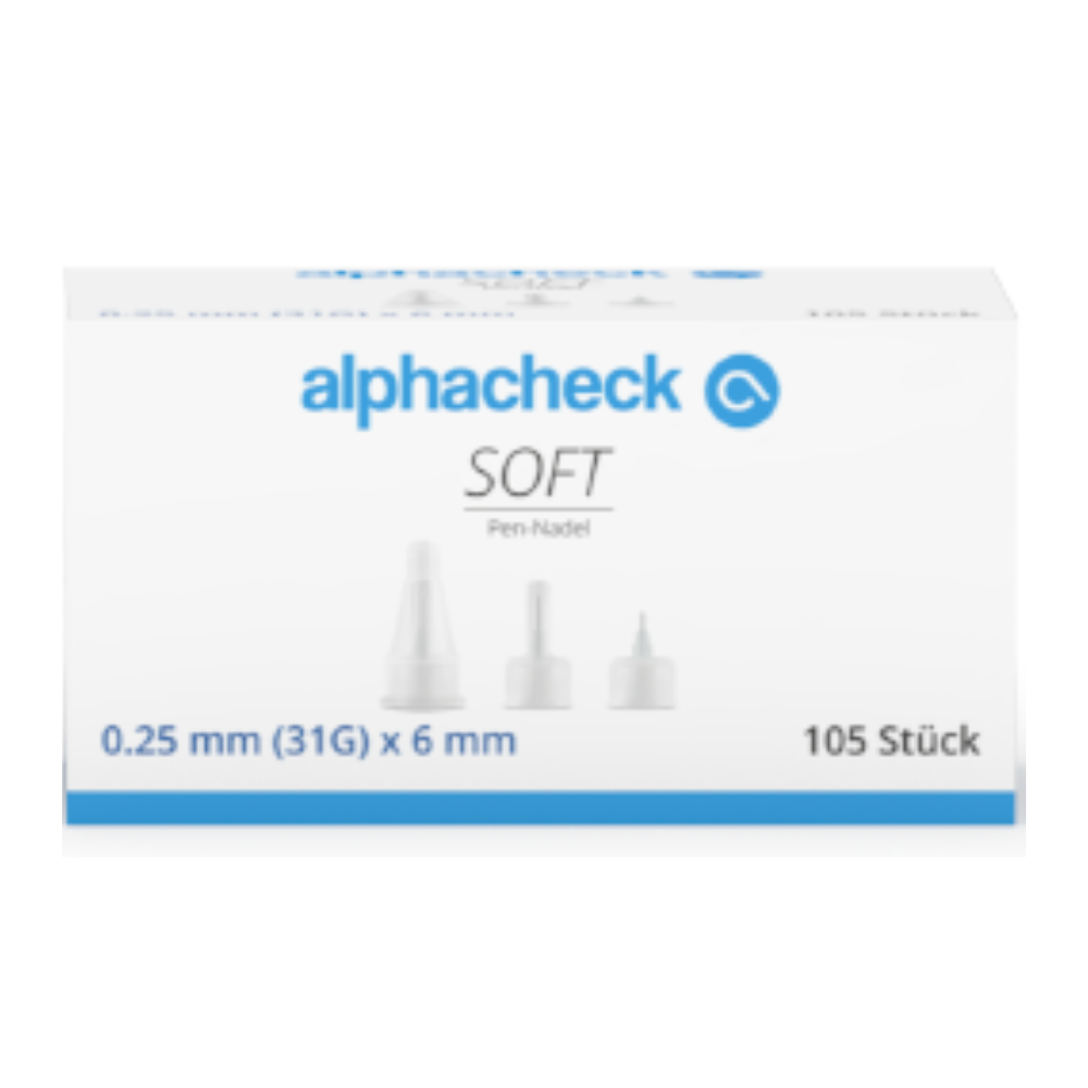 Alphacheck soft Pen-Nadeln, verschiedene Größen, 105 Stück/Packung-3