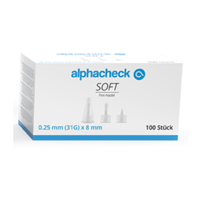 Alphacheck soft Pen-Nadeln, verschiedene Größen, 100 Stück/Packung-zoom-