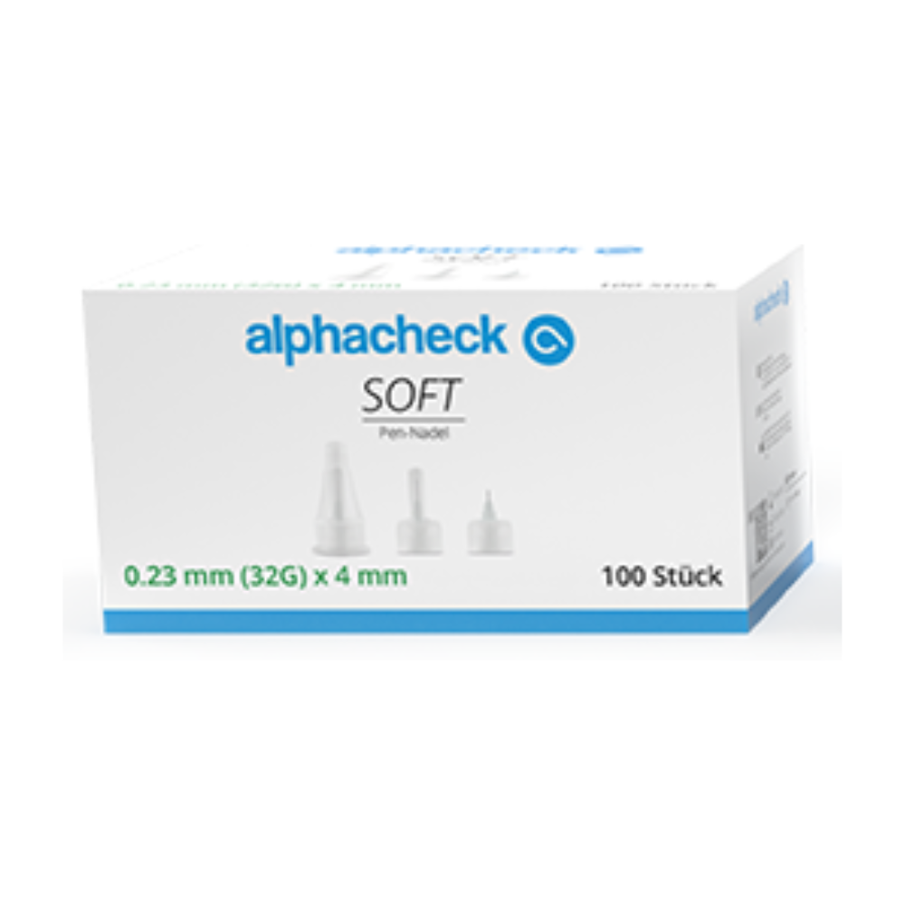 Alphacheck soft Pen-Nadeln, verschiedene Größen, 100 Stück/Packung