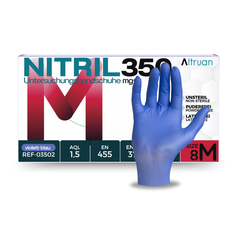 Altruan NITRIL350 Nitril Handschuhe, Einmalhandschuhe, blau - 100 Stück-zoom-5