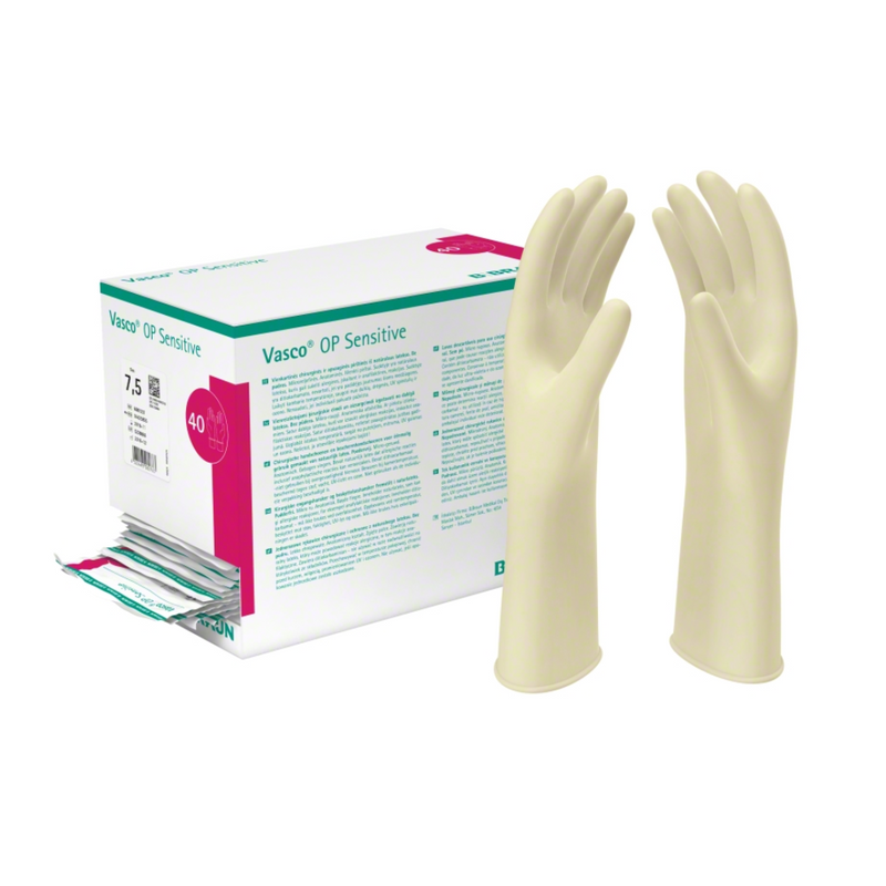 B. Braun Vasco® OP Sensitive Naturweiße Latex OP-Handschuhe-zoom-