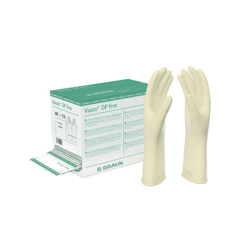 B. Braun Vasco OP free OP-Handschuhe latexfrei steril Gr. 7   | Packung (40 Paare)-1