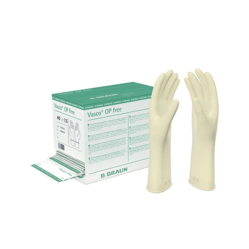 B. Braun Vasco OP free OP-Handschuhe latexfrei steril Gr. 7   | Packung (40 Paare)-zoom-