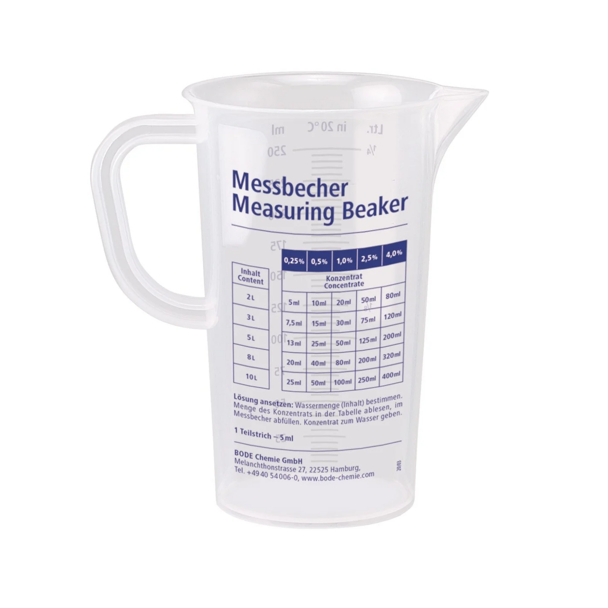 BODE Messbecher 250 ml | Karton (1 Stück)-1