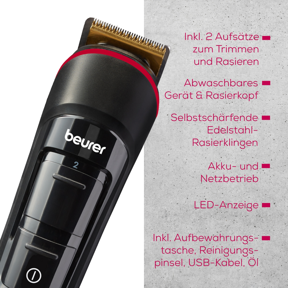 Auslaufartikel: Beurer Barttrimmer MN4X zum Trimmen und Rasieren | Packung (1 Stück)-zoom-2