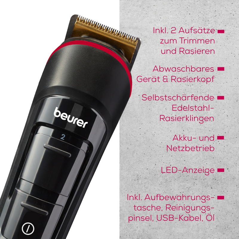 Auslaufartikel: Beurer Barttrimmer MN4X zum Trimmen und Rasieren | Packung (1 Stück)-zoom-