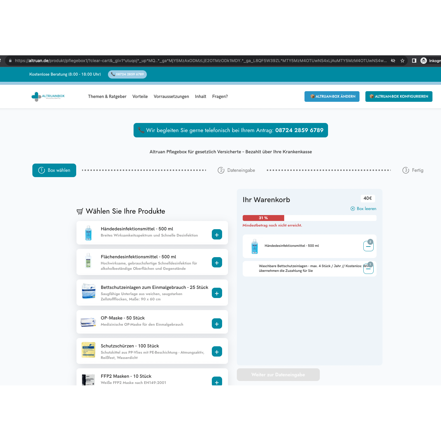 CareBox Inco: Weclapp Abrechnungs- & Ordertool für Pflegehilfsmittel und Inkontinenz-zoom-2
