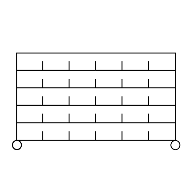 Novocal Sortierregalwagen Material: Präzisionsstahl,  vernickelt und hochglanzverchromt 4 Eckpfost | Packung (1 Stück)-zoom-