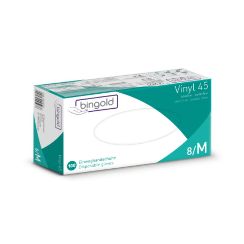Bingold Vinyl 45 Einweghandschuhe transparent S - XL-zoom-