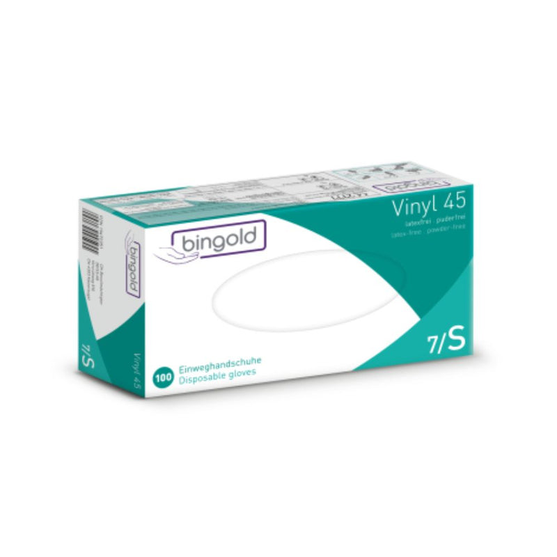 Bingold Vinyl 45 Einweghandschuhe transparent S - XL-zoom-