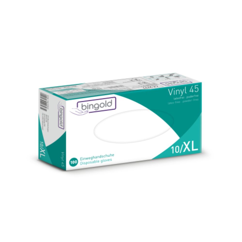 Bingold Vinyl 45 Einweghandschuhe transparent S - XL-zoom-4