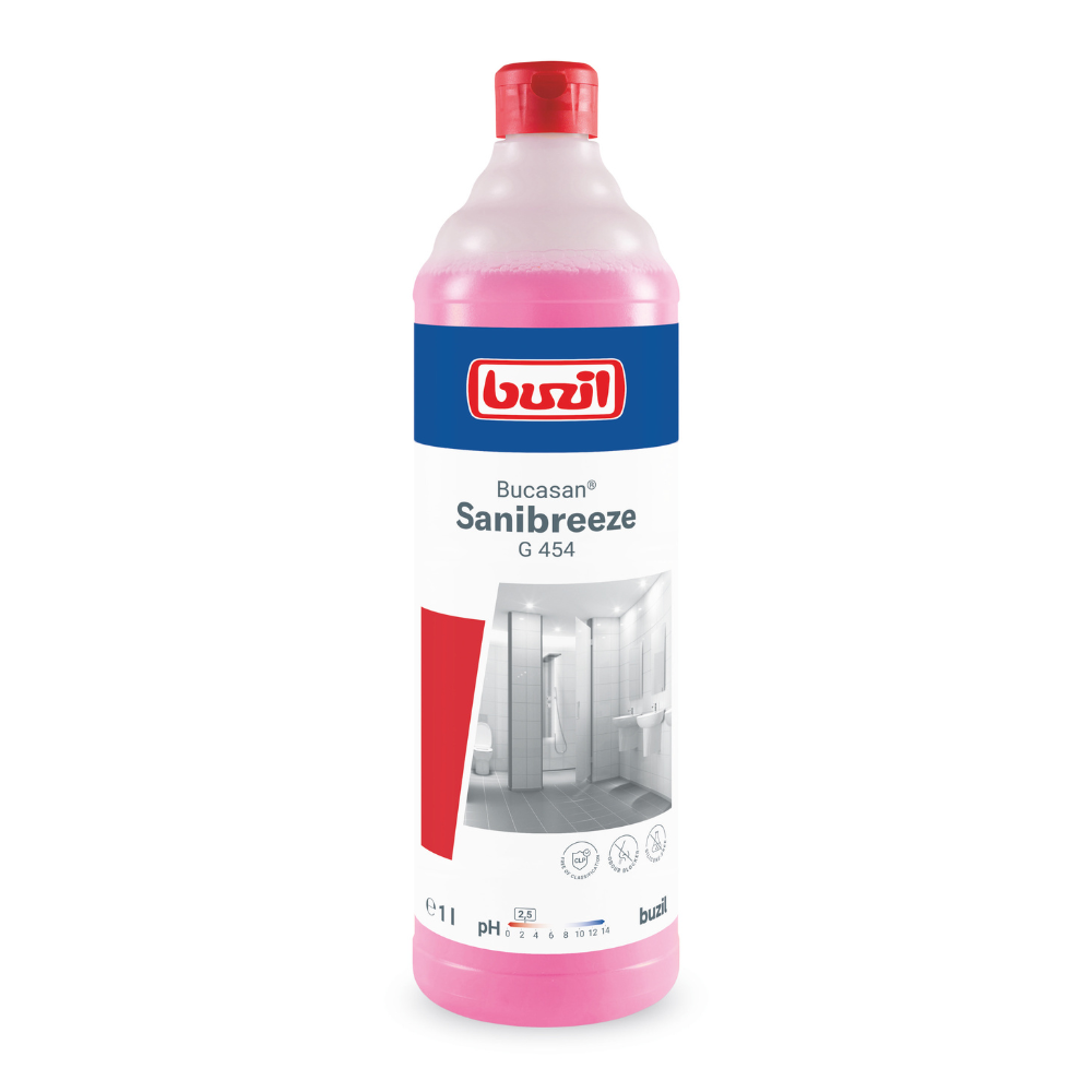 Buzil Bucasan® Sanibreeze G 454 Sanitärunterhaltsreiniger auf Zitronensäurebasis mit Geruchsblocker-2