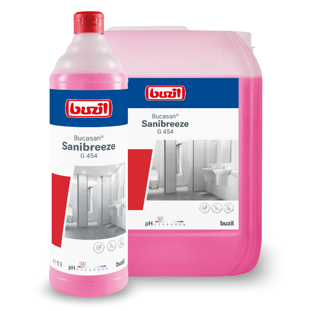Buzil Bucasan® Sanibreeze G 454 Sanitärunterhaltsreiniger auf Zitronensäurebasis mit Geruchsblocker-1