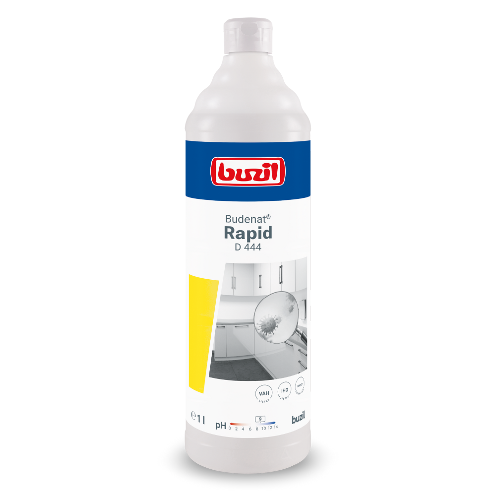 Buzil Budenat® Rapid D 444 Gebrauchsfertiges alkoholisches Schnelldesinfektionsmittel | Flasche (1 l)