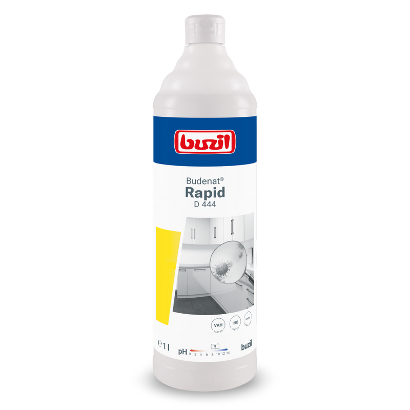 Buzil Budenat® Rapid D 444 Gebrauchsfertiges alkoholisches Schnelldesinfektionsmittel | Flasche (1 l)-zoom-
