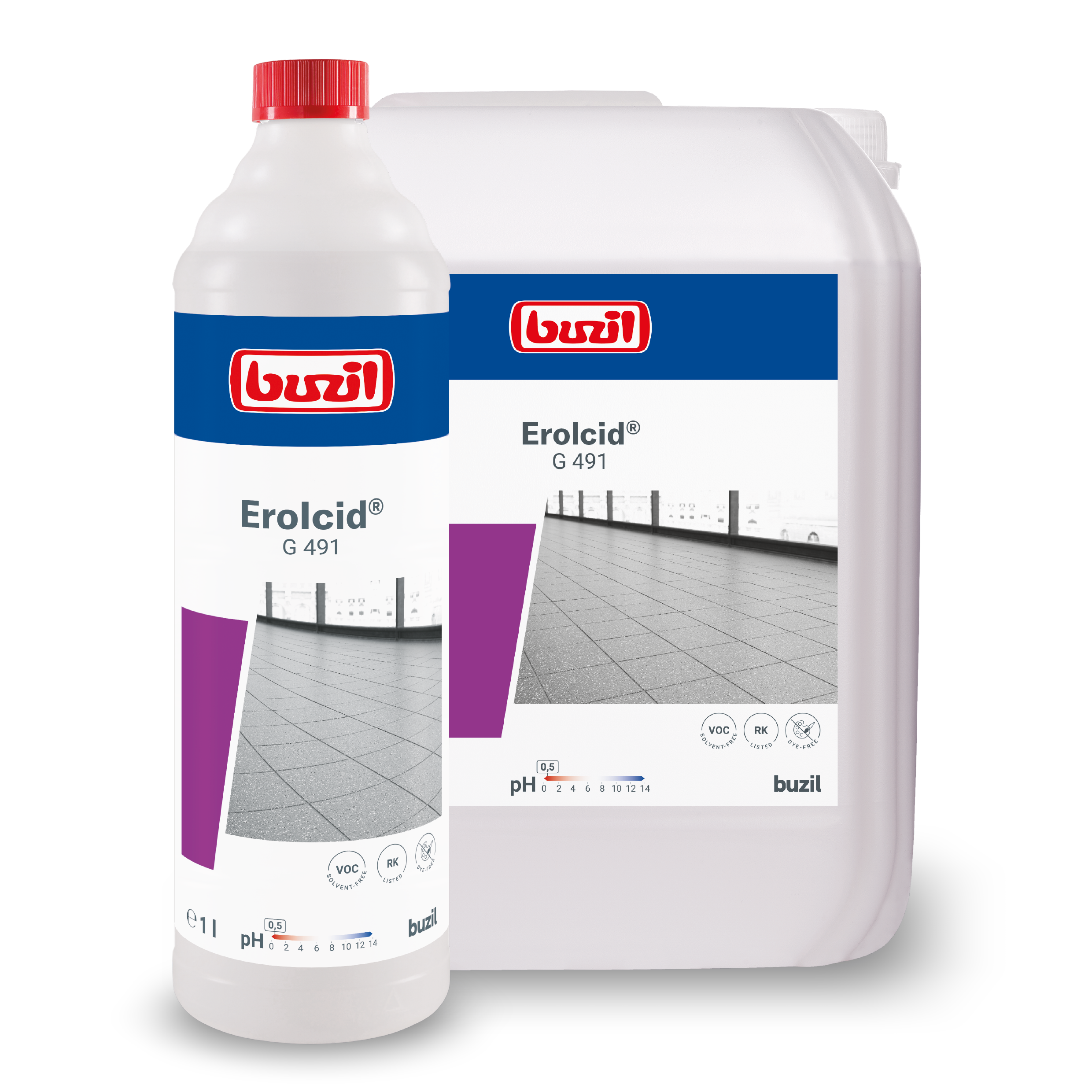 Buzil Erolcid® G 491 Saurer Intensivreiniger für Feinsteinzeugfliesen-zoom-1