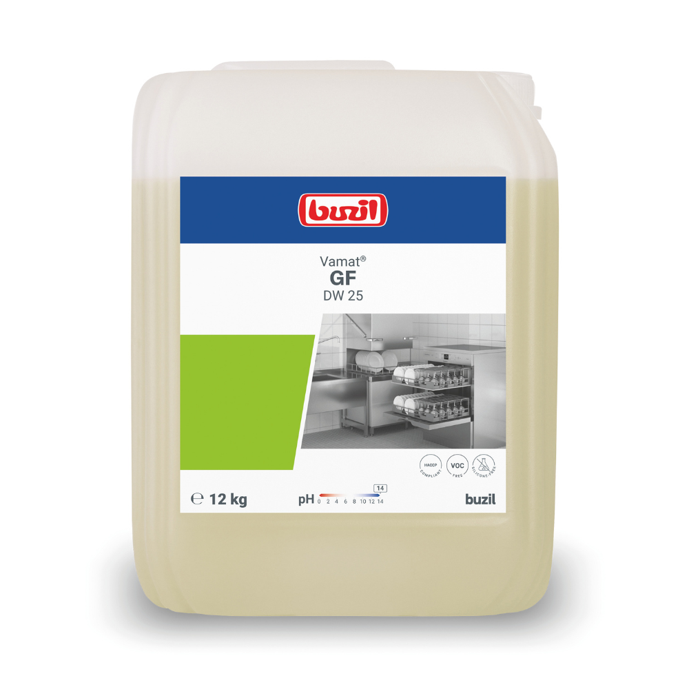 Buzil Vamat® GF DW 25 Flüssiger Glas- und Geschirrspülreiniger, alkalisch