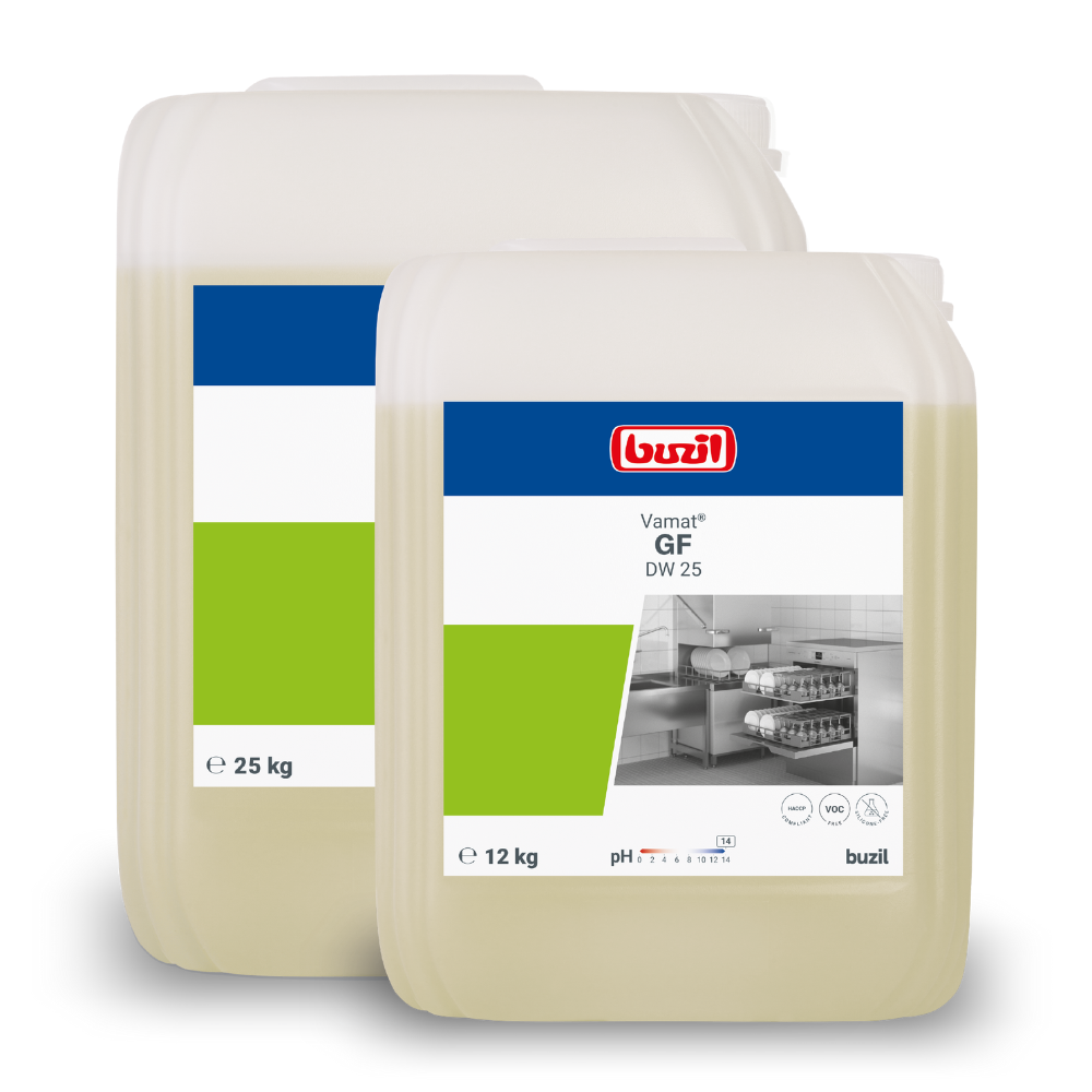 Buzil Vamat® GF DW 25 Flüssiger Glas- und Geschirrspülreiniger, alkalisch