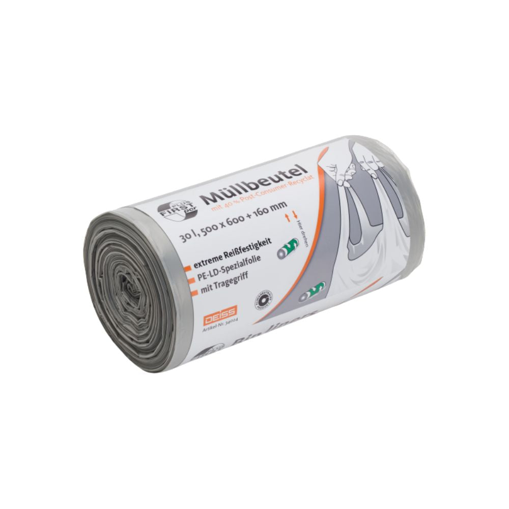 DEISS First Plus Pcr Müllbeutel 30 Liter, 34044 mit Tragegriff-2