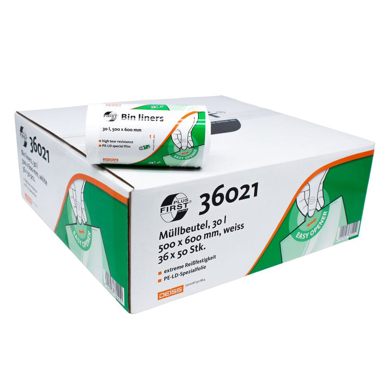 DEISS First Plus® Müllbeutel 30 Liter, Premium-LDPE, 36021-zoom-