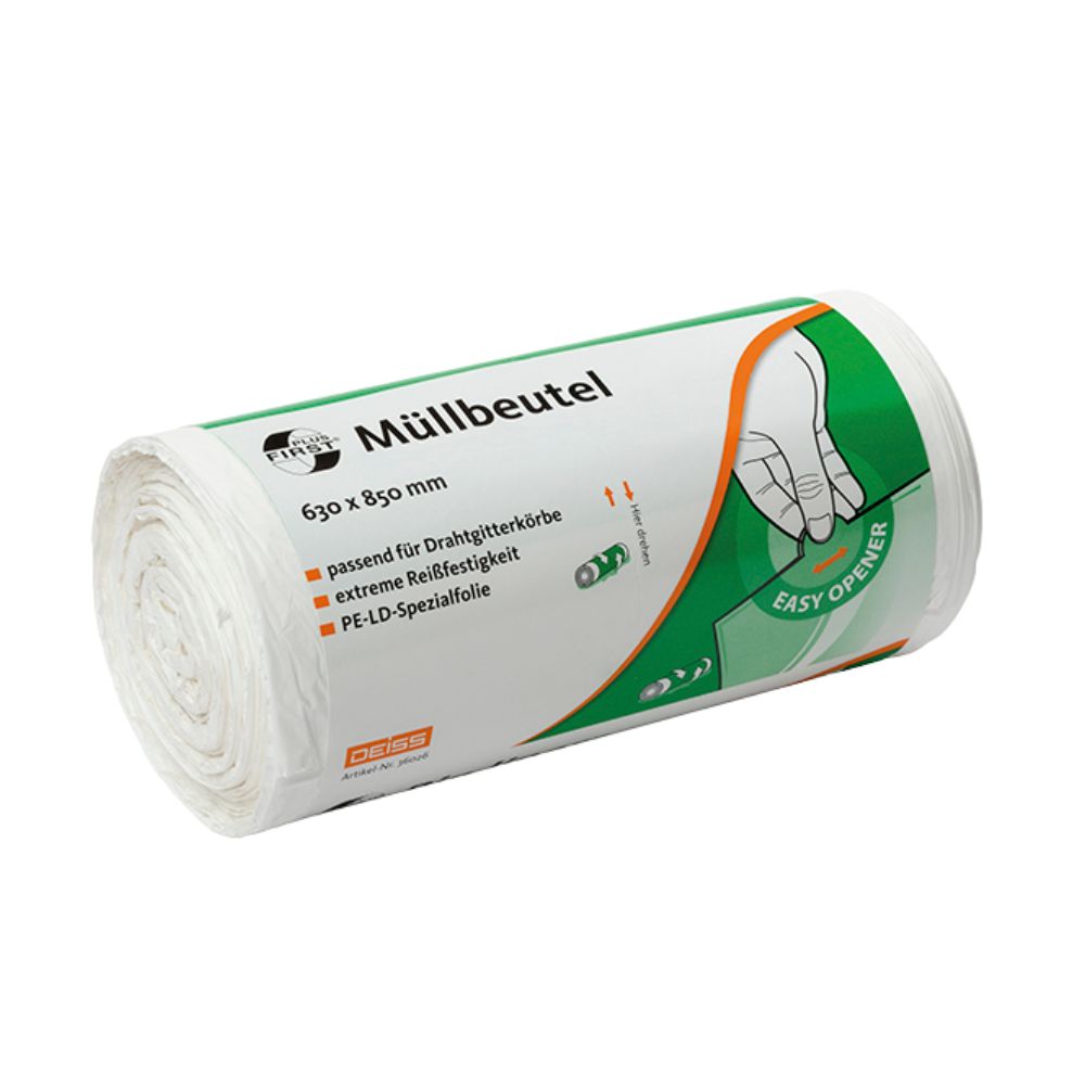 DEISS First Plus® Müllsäcke 80 Liter, Premium-LDPE, 36026-2