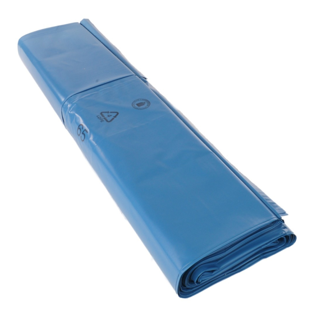 DEISS Abfallsack 660+520x1500x0,1 mm blau 100 my | Karton (80 Rollen)-zoom-1
