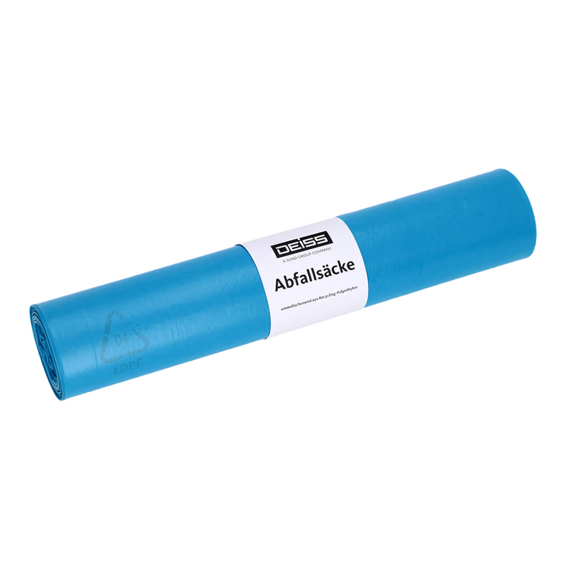 DEISS Standard® Abfallsäcke 90288 LDPE Typ 60 BLAU 140 L (31µ) | Rolle (25 Stück)-zoom-