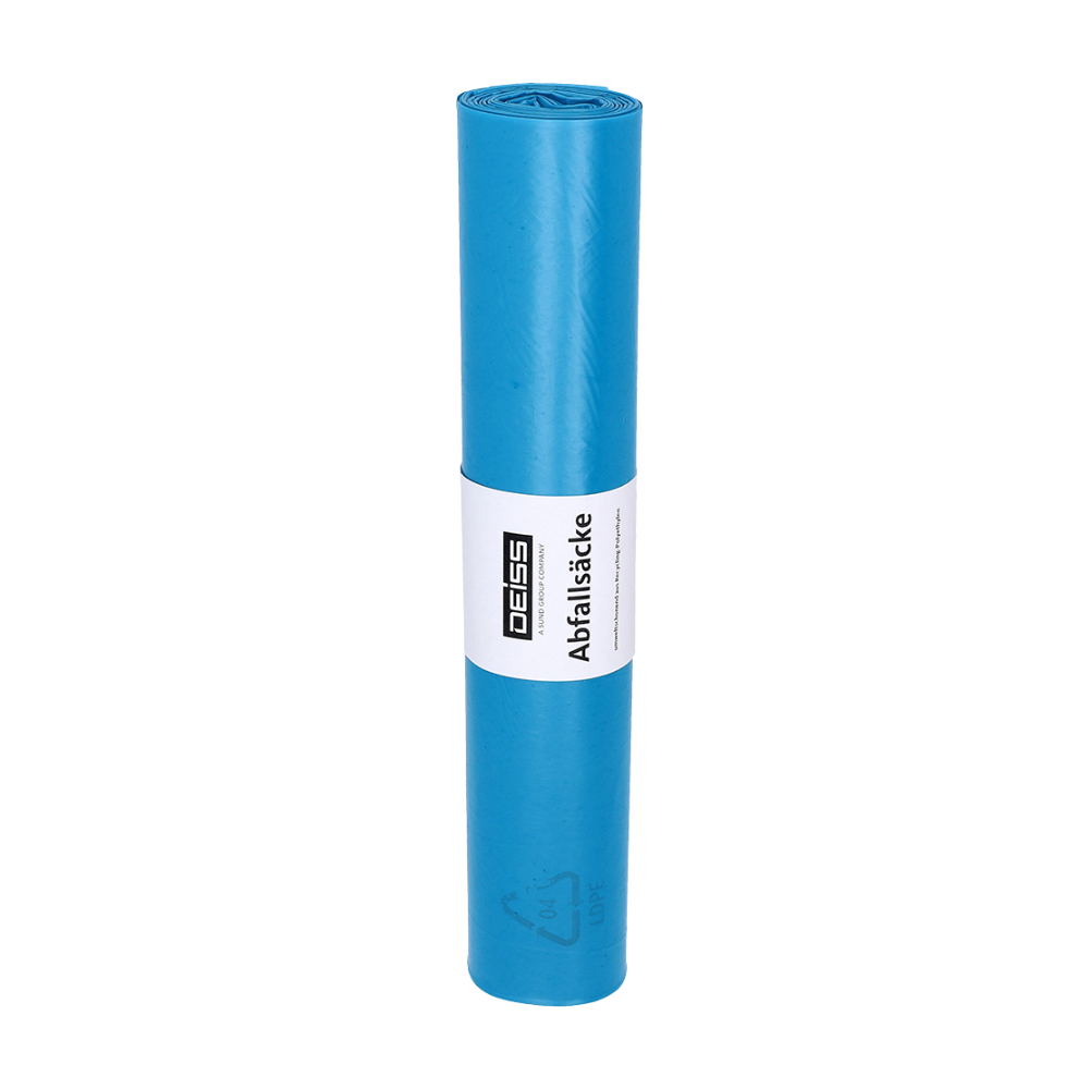 DEISS Standard® Abfallsäcke 90288 LDPE Typ 60 BLAU 140 L (31µ) | Rolle (25 Stück)-zoom-2