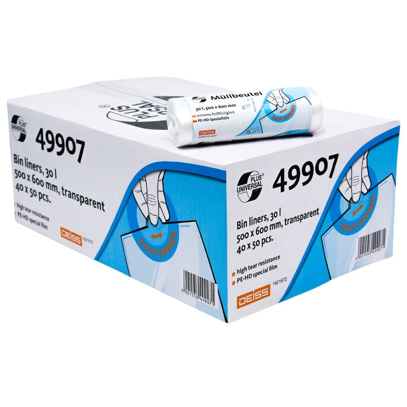 DEISS Müllbeutel 500x600 mm aus HDPE 30 Liter-zoom-