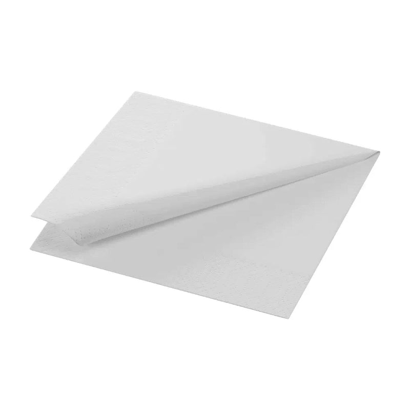 Zellstoff Servietten 33x33 cm 2-lagig 1/4-Falz weiß  | Packung (300 Servietten)-zoom-