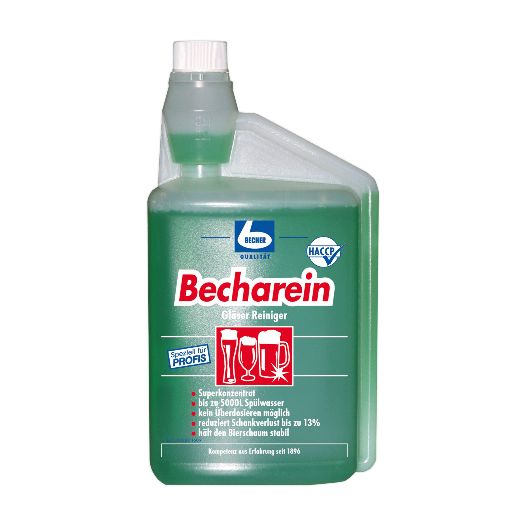 Dr. Becher Becharein Gläser Reiniger Pro, 1 Liter | Flasche (1000 ml)