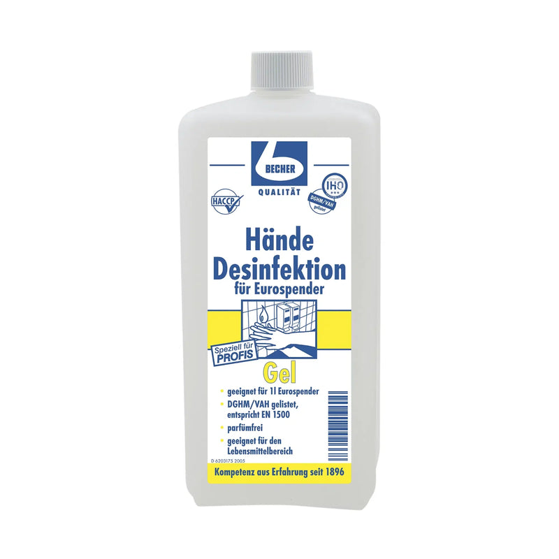 Dr. Becher Hände Desinfektion Gel - 1 Liter | Flasche (1000 ml)-zoom-