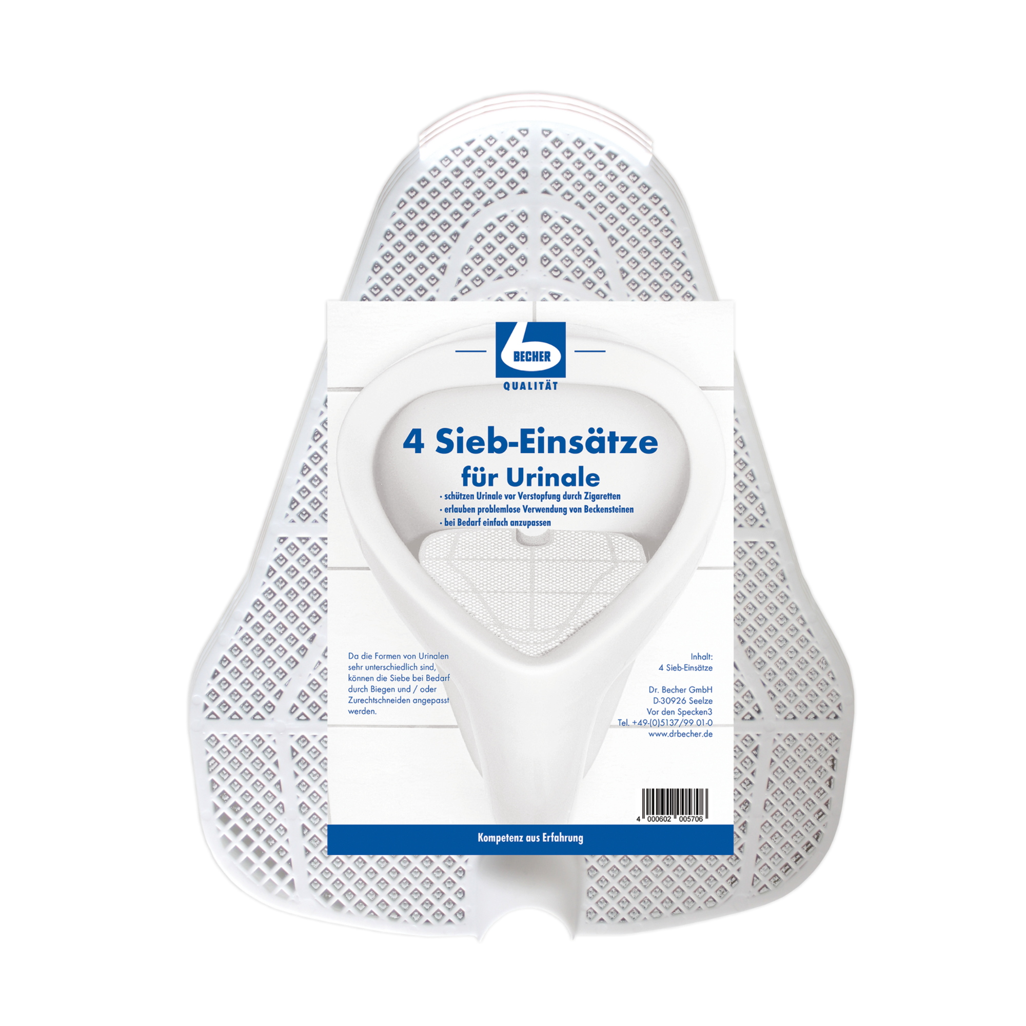 Dr. Becher Siebeinsätze für Urinale - 4 Stück | Packung (4 Stück)-zoom-1
