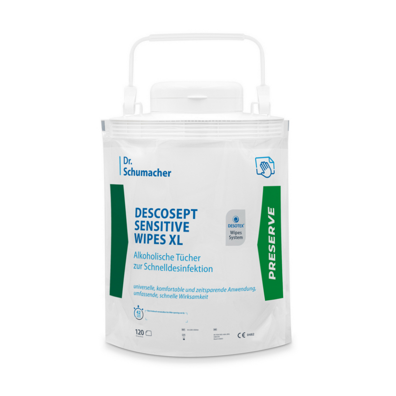 Dr. Schumacher Descosept Sensitive Wipes XL - Einweg Tuchspender | Spender (120 Tücher)-zoom-