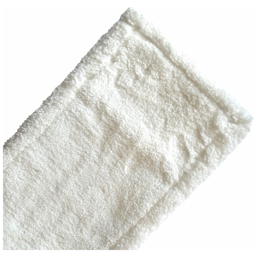 Arcora Flachpressmopp Original Weiss Db-Fc Mit Deckblatt Spezial Polyester Tasche 40 cm | Karton (75 Stück)-zoom-1