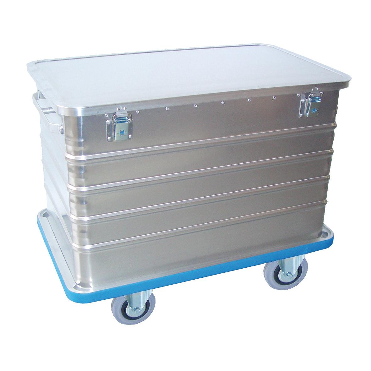 Novocal Transportcontainer mit Scharnierdeckel Material: Aluminium 1 rundumlaufende Stoßsicherung, | Packung (1 Stück)-1