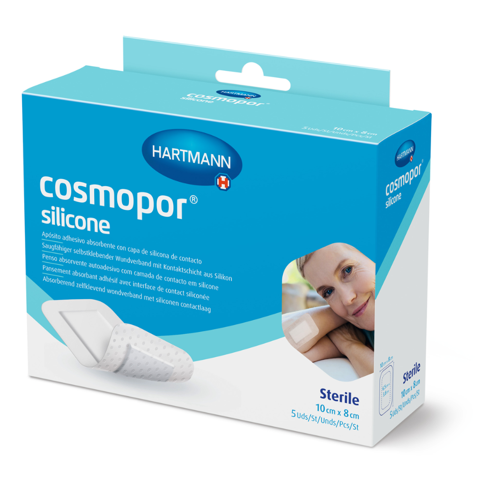 Hartmann Cosmopor® silicone, steriler Wundverbund, einzeln eingesiegelt; in Faltschachteln mit Euroanhänger