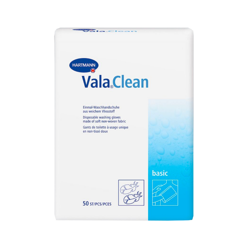 Auslaufartikel: Hartmann Vala®Clean Basic Einmal-Waschhandschuhe - 23 x 15,5 cm | Packung (50 Stück)-zoom-