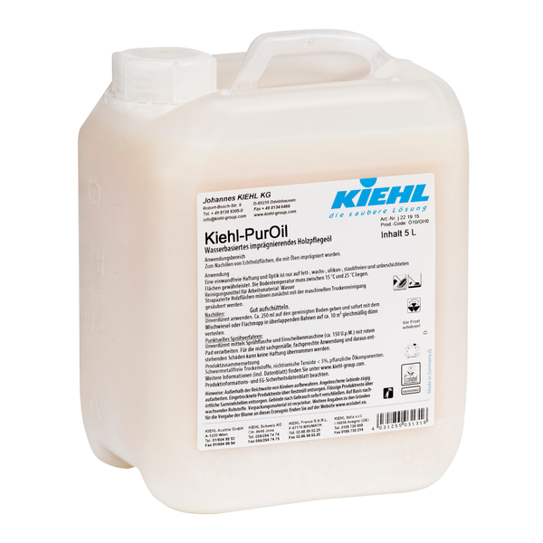 Kiehl Kiehl-PurOil Wasserbasiertes imprägnierendes Pflegeöl Ecolabel 5 L | Karton (2 Flaschen)-zoom-1
