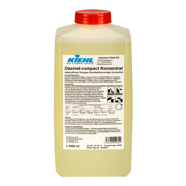 Kiehl Desinet-compact Konzentrat Aldehydfreies flüssiges Desinfektionsreiniger-Konzentrat-zoom-3