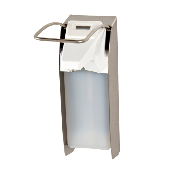 Kiehl Ophardt ingo-man plus IMP ELS E/24 500ml Seifen- und Desinfektionsmittelspender, Edelstahl, langer Bedienhebel, mit digitalem Hubzähler | Packung (1 Stück)-zoom-