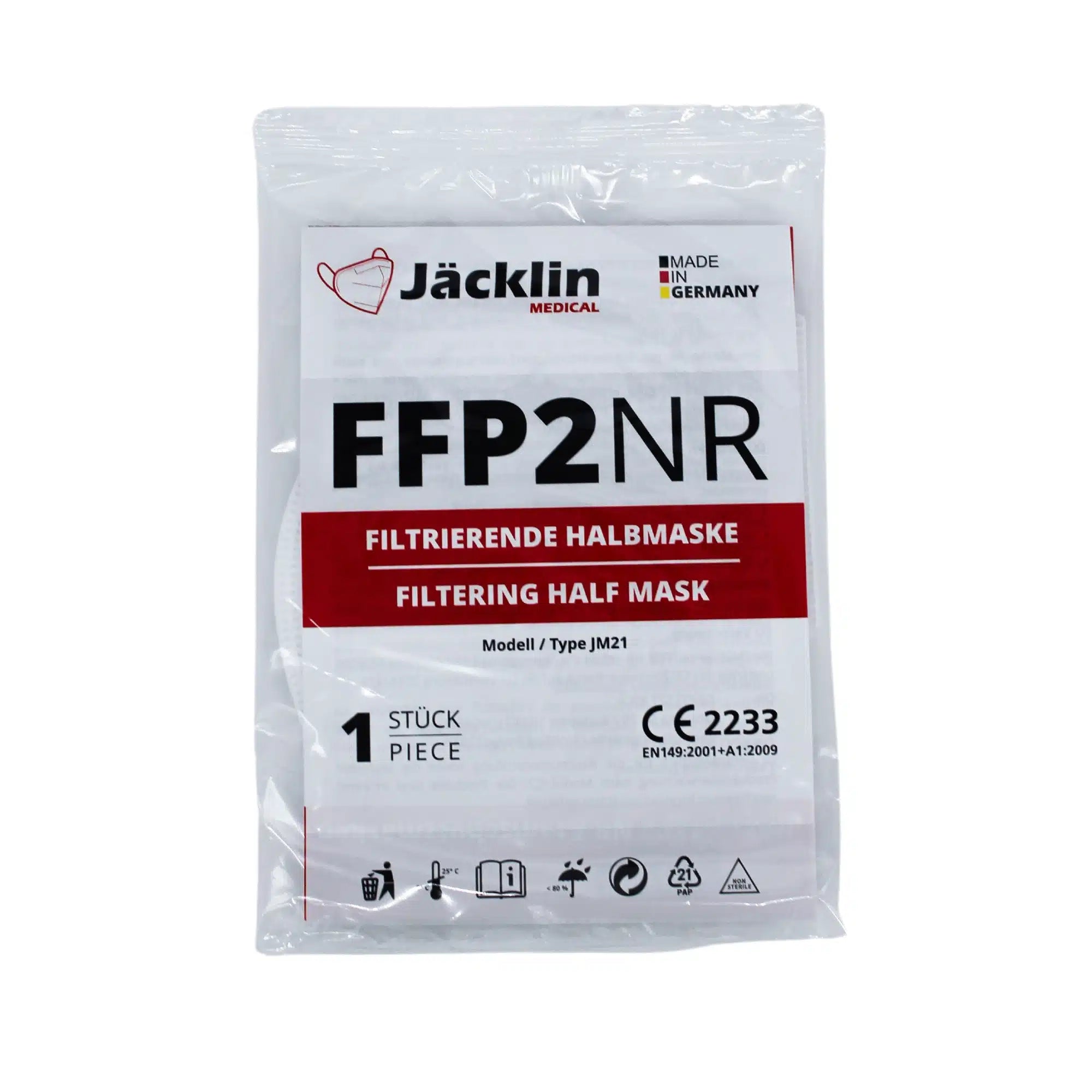 Jäcklin Medical FFP2 Maske - 1 Stück | Packung (1 Maske)-zoom-1