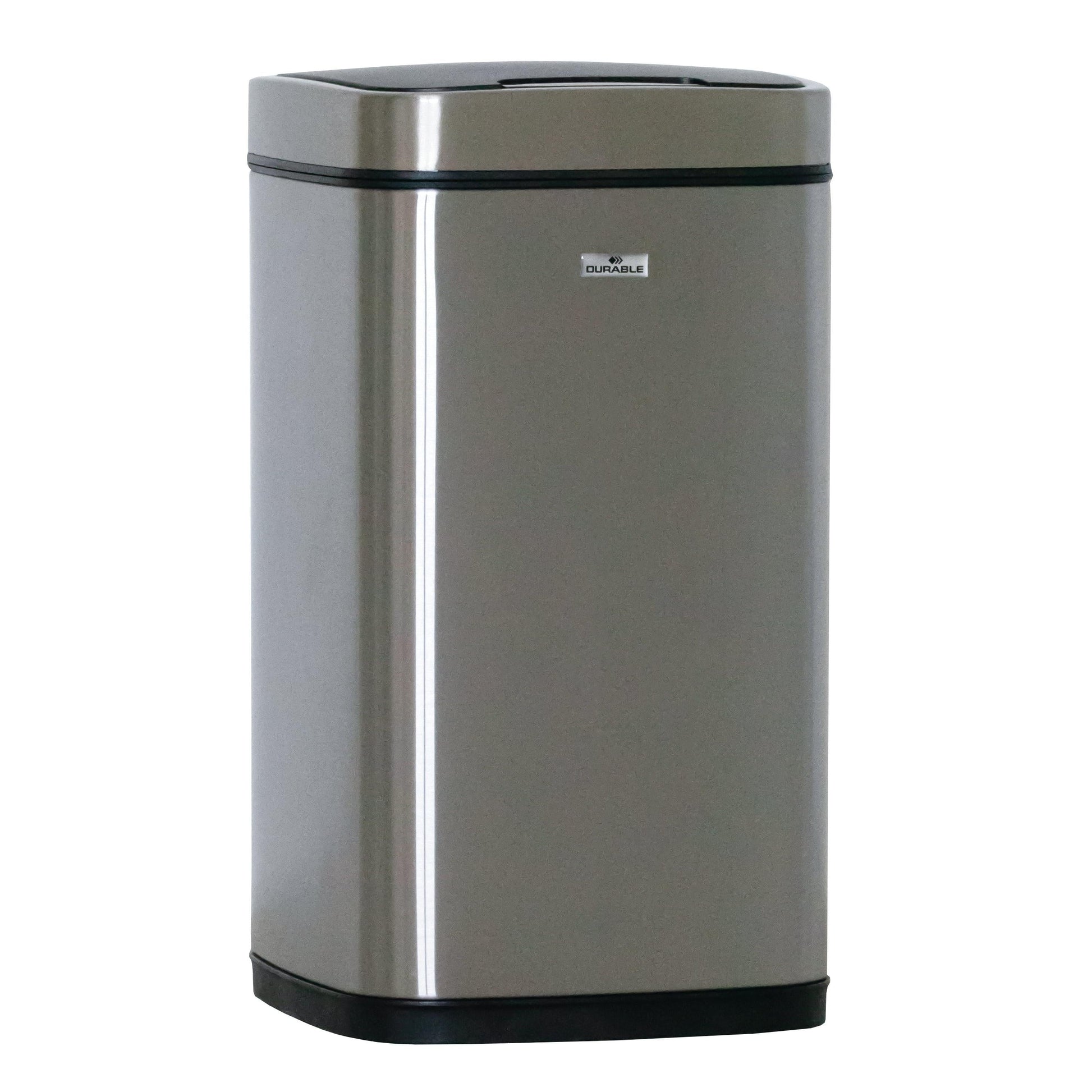 Novocal Sensor Abfalleimer no touch Inhalt: 12L Farbe: Silber mit Deckel - automatisch | Packung (1 Stück)-1