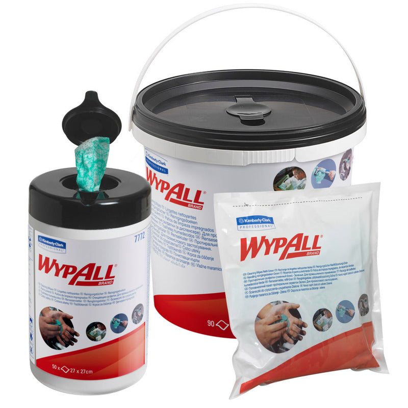 WypAll® Wischtücher - Grün /90 tücher - 6 Buckets  x 90 Sheets | Karton (6 Spendereimer)-zoom-
