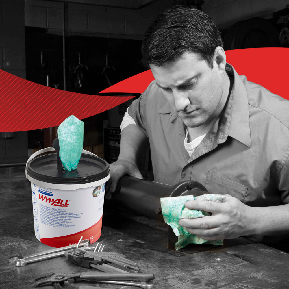 WypAll® Wischtücher - Grün /90 tücher - 6 Buckets  x 90 Sheets | Karton (6 Spendereimer)-zoom-6